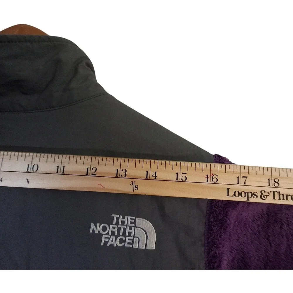 The North Face Denali Jacket Girls XL 18 Purple Fleece Full Zip Soft High Pile